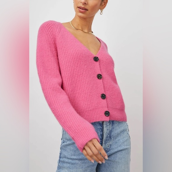 Rails Josie Cardigan Malibu Pink Boho Casual Women’s Medium - Picture 1 of 14